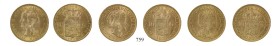 Netherlands, Wilhelmina, 1890-1948. Lot of 3 x AV 10 Gulden 1897, 1917, 1932, Utrecht mint, Total AGW : 0.5841oz (KM118, 149, 162; Fr. 347, 349, 351)....