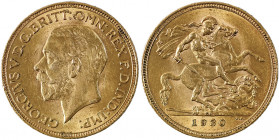 South Africa, George V, 1910-1936. AV Sovereign, 1930SA, Pretoria mint, AGW : 0.2355oz (KM-A22; S-4005; Fr. 5).

Much luster and strong details remain...