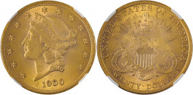 USA, Liberty Head. AV 20 dollars, 1900, Philadelphia mint, AGW: 0.9677oz (KM74.3; Fr. 176).

Deep golden tone with sharp details. Graded MS61 NGC

All...