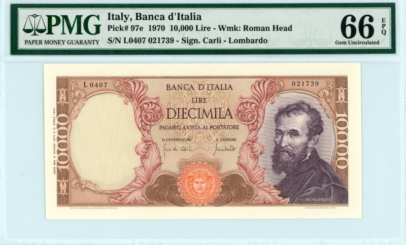 Italy
Banca d'Italia 10000 Lire, 1970
S/N L0407-021739
Signature Carli-Lombardo
...