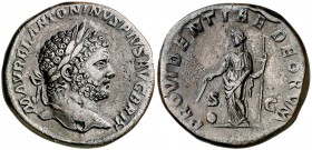 (213 d.C.). Caracalla. Sestercio. (Spink 6948) (Co. 532) (RIC. 511a). 22,28 g. MBC+.