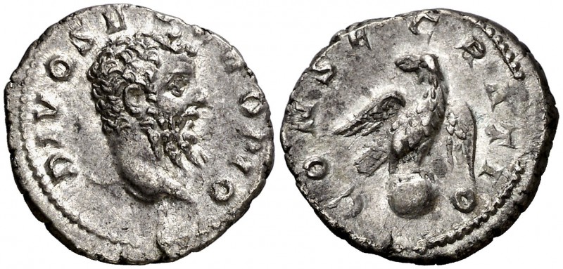 (211 d.C.). Septimio Severo. Denario. (Spink 7051) (S. 84) (RIC. 191C, Caracalla...