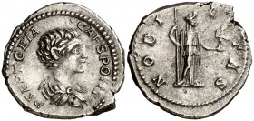 (199 d.C.). Geta. Denario. (Spink 7184) (S. 90) (RIC. 13a). 3,36 g. MBC+.