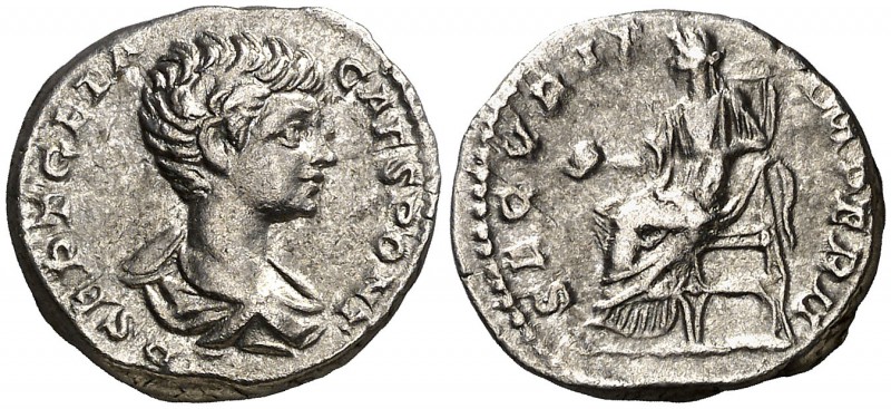 (202 d.C.). Geta. Denario. (Spink 7200) (S. 183) (RIC. 20a). 3,37 g. MBC+.