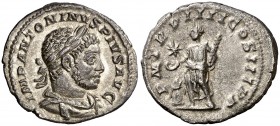 (221 d.C.). Eliogábalo. Denario. (Spink 7536 var) (S. 208 var) (RIC. 46 var). 2,89 g. EBC-/MBC+.