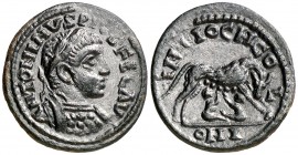 s/d. Eliogábalo. Pisidia. Antioquía. AE 17. (S.GIC. 3083 var) (RPC. VI, 6572). 2,22 g. EBC.