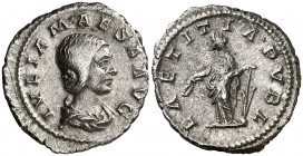 (218-220 d.C.). Julia Maesa. Denario. (Spink 7753) (S. 26) (RIC. 261). 2,90 g. MBC+.