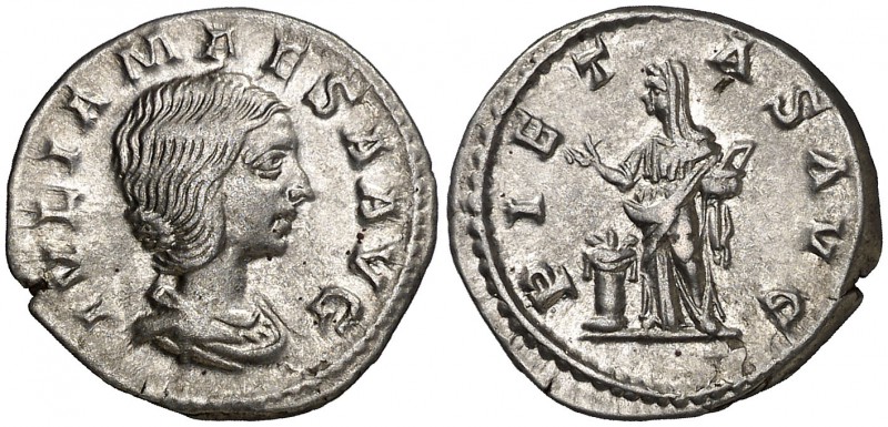 (218-220 d.C.). Julia Maesa. Denario. (Spink 7754) (S. 29) (RIC. 263). 2,97 g. M...