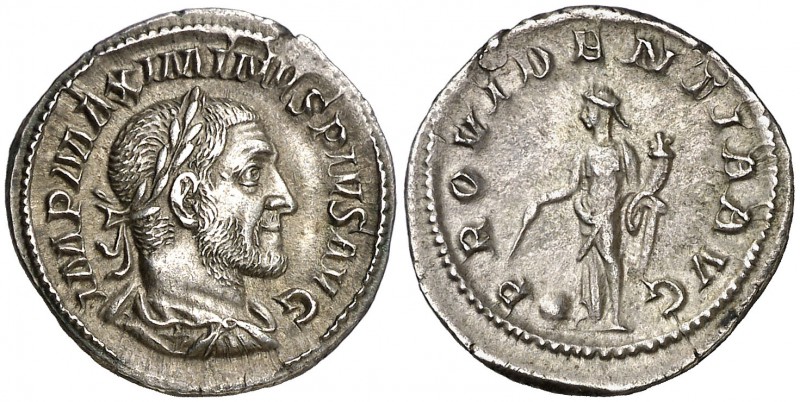 (235-236 d.C.). Maximino I. Denario. (Spink 8315) (S. 77a) (RIC. 13). 2,21 g. MB...