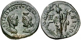 s/d. Gordiano III. Tracia. Odessos. AE 27. (S.GIC. falta) (BMC. III, 21 var). 10,57 g. Pátina verde. MBC+.