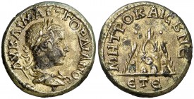 (242-243 d.C.). Gordiano III. Capadocia. Cesarea. Didracma. (S.GIC. 3777 var) (BMC. XX, 341 var). 6,69 g. Ex Numismatik Naumann 07/05/2017, nº 587. EB...
