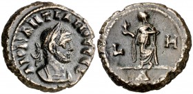 (291-292 d.C.). Diocleciano. Alejandría. Tetradracma de vellón. (Spink 12883) (Kampmann-Ganschow 119.77). 7,80 g. MBC+.