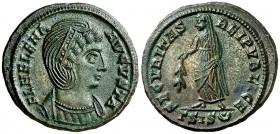 (328-329 d.C.). Helena. Siscia. AE 19. (Spink 16610) (Co. 12) (RIC. 218). 3,33 g. Bella. EBC.