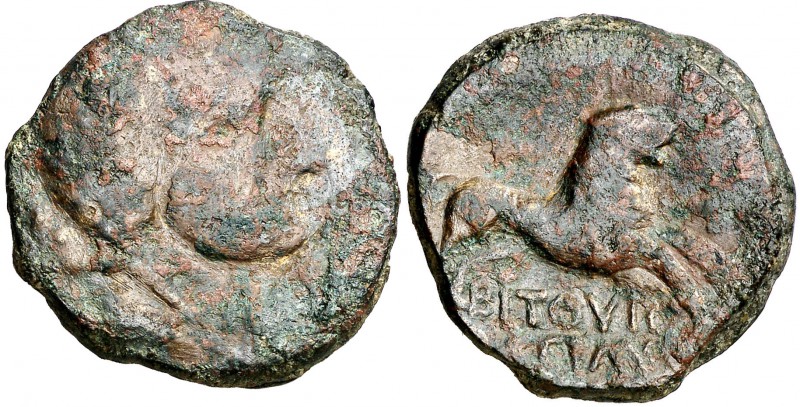 Caudillos galos. As. (FAB. falta) (ACIP. 2687). 11,28 g. Muy escasa. BC-/MBC-.