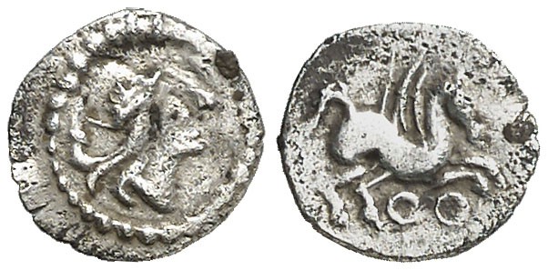 Divisores de imitación emporitana. Tartemorion. (FAB. 1197) (ACIP. 526). 0,16 g....
