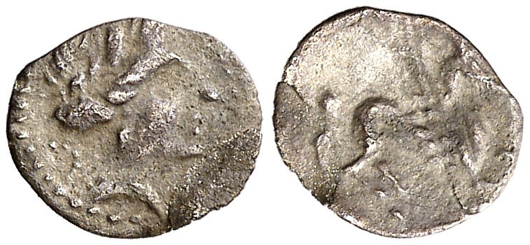 Divisores de imitación emporitana. Hemióbolo. (FAB. falta) (ACIP. 519). 0,23 g. ...