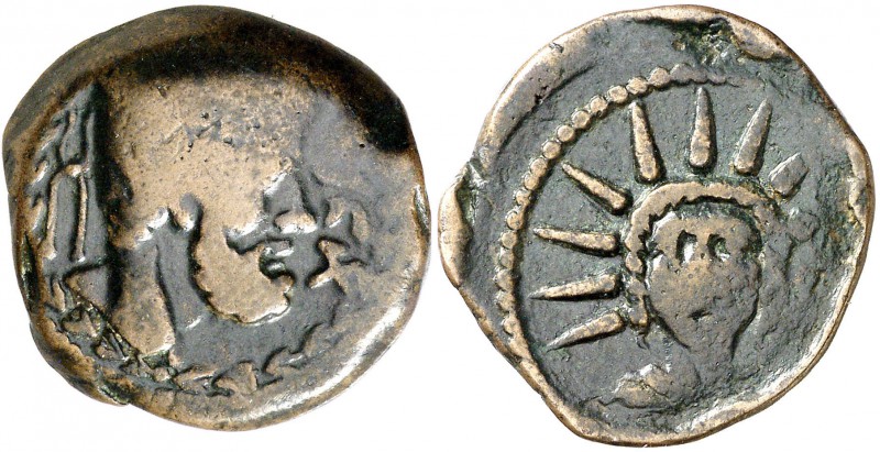 Malaca (Málaga). As. (FAB. 1726) (ACIP. 787). 10,60 g. MBC-.