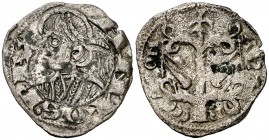 Alfons I (1162-1196). Aragón. Dinero jaqués. (Cru.V.S. 298) (Cru.C.G. 2106). 0,96 g. Manchitas. Escasa. (MBC).