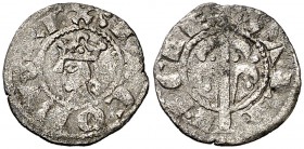 Jaume I (1213-1276). València. Òbol. (Cru.V.S. 317) (Cru.C.G. 2132). 0,52 g. Tercera emisión. Escasa. MBC-.