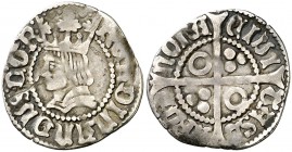 Ferran II (1479-1516). Barcelona. Mig croat. (Cru.V.S. falta) (Cru.C.G. 3076b). 1,37 g. MBC-.
