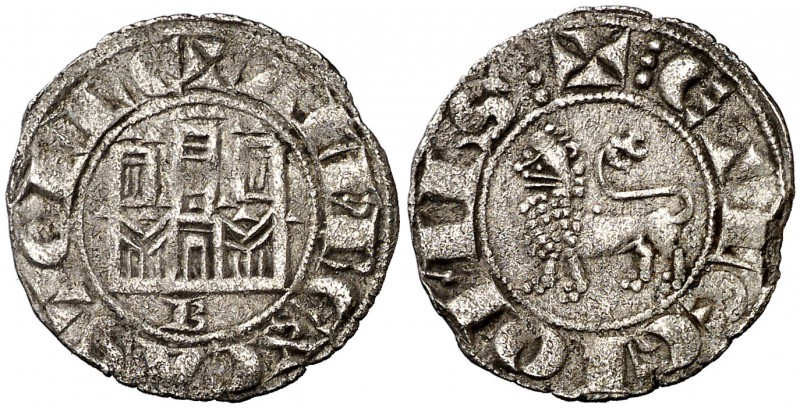 Alfonso X (1252-1284). Burgos. Dinero. (AB. 248, como pepión). 0,93 g. Escasa. M...