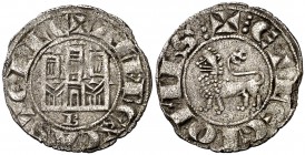 Alfonso X (1252-1284). Burgos. Dinero. (AB. 248, como pepión). 0,93 g. Escasa. MBC.