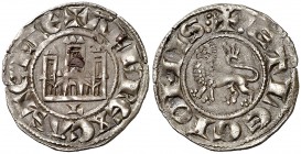 Alfonso X (1252-1284). León. Dinero. (AB. 252, como pepión). 1,09 g. Algunas incrustaciones. Rara. (MBC+).