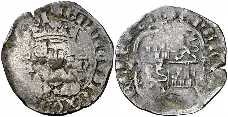 Enrique II (1368-1379). ¿Salamanca? Real de vellón de busto. (AB. 441). 3,17 g. ...