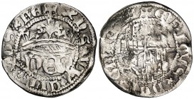 Enrique IV (1454-1474). Segovia. Medio real. (AB. 725). 1,44 g. Orlas circulares. Limpiada. MBC-.