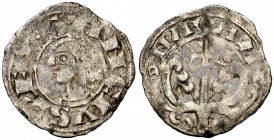 Sancho el Sabio (1150-1194). Navarra. Dinero. (Cru.V.S. 222). 0,99 g. Rara. BC+.