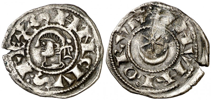 Sancho el fuerte (1194-1234). Navarra. Dinero. (Cru.V.S. 224). 1,16 g. Oxidacion...