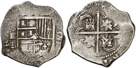 1596. Felipe II. Sevilla. B. 2 reales. (Cal. 549). 6,81 g. MBC-.