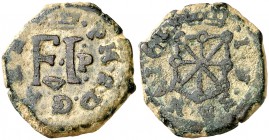 1615. Felipe III. Pamplona. 4 cornados. (Cal. 737). 4,73 g. MBC.