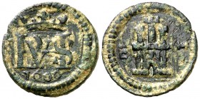 1606. Felipe III. Segovia. 1 maravedí. (Cal. 861). 0,89 g. Escasa. MBC.