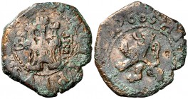 1605. Felipe III. Burgos. 4 maravedís. (Cal. 628). 2,37 g. Golpecitos. (BC+).