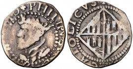 s/d. Felipe III. Mallorca. 1 ral. (Cal. 1006, de Felipe IV). 2,32 g. Escasa. BC+.