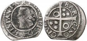 1636. Felipe IV. Barcelona. 1 croat. (Cal. 977). 2,70 g. Escasa. MBC-.