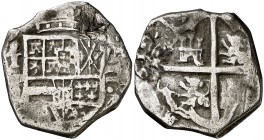 1612. Felipe III. Toledo. (C). 2 reales. (Cal. 410). 6,14 g. Fecha perfecta. Escasa. BC+.