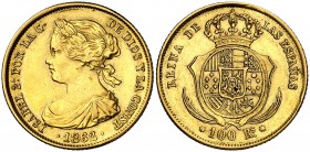 1862. Isabel II. Sevilla. 100 reales. (Cal. 40). 8,39 g. MBC+.