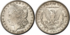1885. Estados Unidos. S (San Francisco). 1 dólar. (Kr. 110). 26,51 g. AG. Escasa. MBC-.