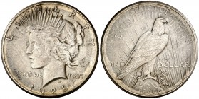 1928. Estados Unidos. Filadelfia. 1 dólar. (Kr. 150). 26,69 g. AG. Muy rara. MBC+.