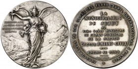 1903. Argentina. 39,14 g. 45 mm. Metal blanco. MBC+.