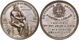 1904. Argentina. 70,61 g. 52 mm. Bronce. Grabador: Gottuzzo. EBC.