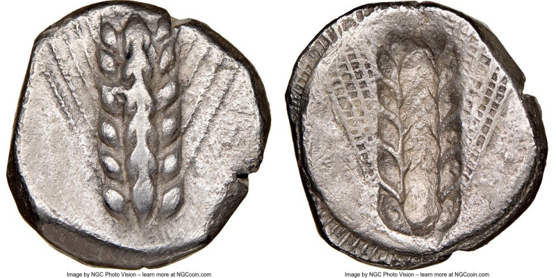 LUCANIA. Metapontum. Ca. 470-440 BC. AR stater (18mm, 7.34 gm, 6h). NGC Choice V...