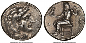MACEDONIAN KINGDOM. Alexander III the Great (336-323 BC). AR tetradrachm (26mm, 1h). NGC Choice VF, edge chip. Late lifetime-early posthumous issue of...