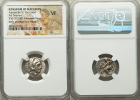MACEDONIAN KINGDOM. Alexander III the Great (336-323 BC). AR drachm (17mm, 11h). NGC VF. Early posthumous issue of 'Colophon', 319-310 BC. Head of Her...