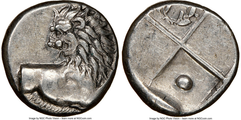 THRACE. Chersonesus. Ca. 4th century BC. AR hemidrachm (12mm). NGC Choice XF. Pe...