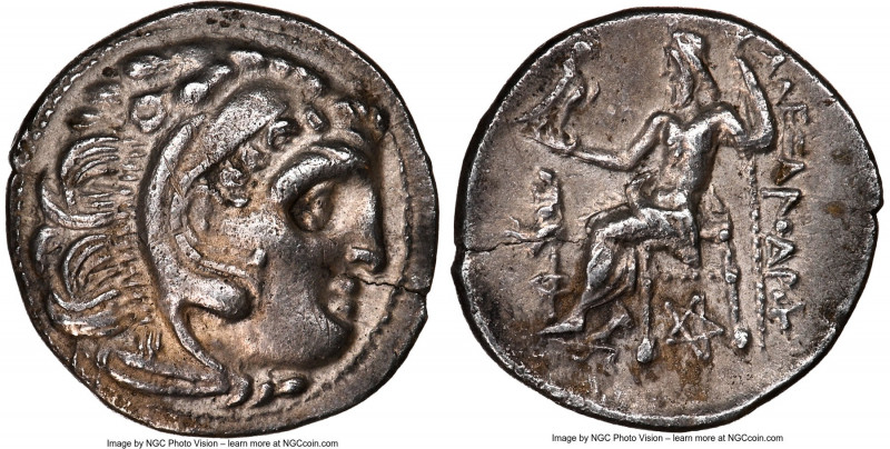 THRACIAN KINGDOM. Lysimachus (305-281 BC). AR drachm (18mm, 11h). NGC Choice XF,...