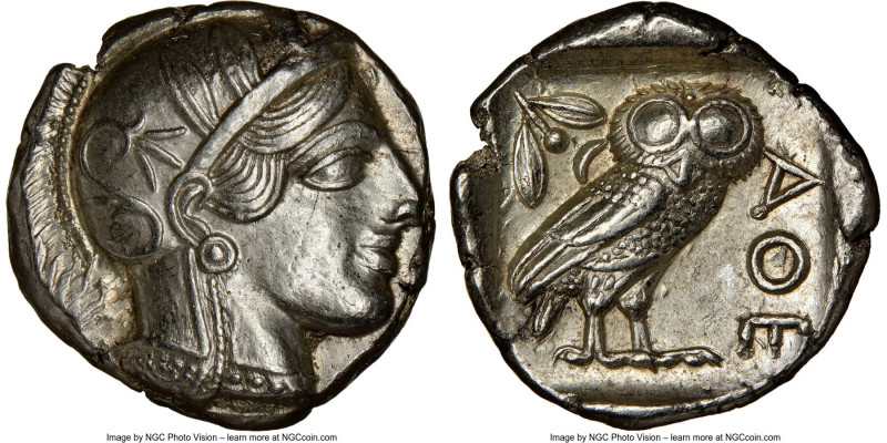 ATTICA. Athens. Ca. 440-404 BC. AR tetradrachm (23mm, 17.16 gm, 4h). NGC Choice ...