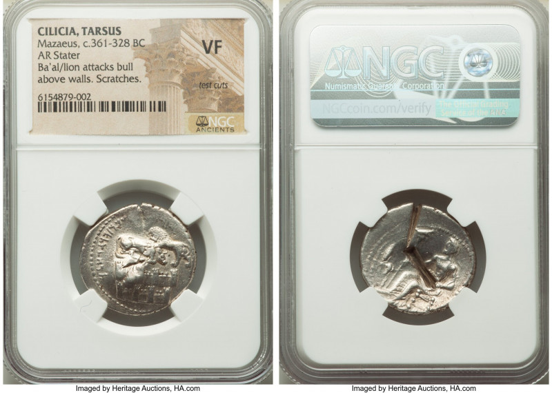 CILICIA. Tarsus. Mazaeus, as Satrap (ca. 361-328 BC). AR stater (25mm, 1h). NGC ...